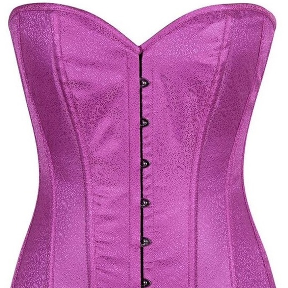 Lavish Orchid Brocade Overbust Corset 3X